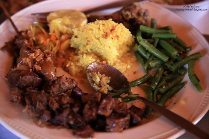 Our Indonesian food at "Srikandi" in Amsterdam