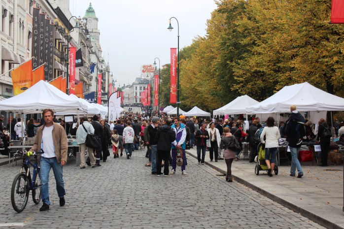 Saturday market on Karl Johans Gate