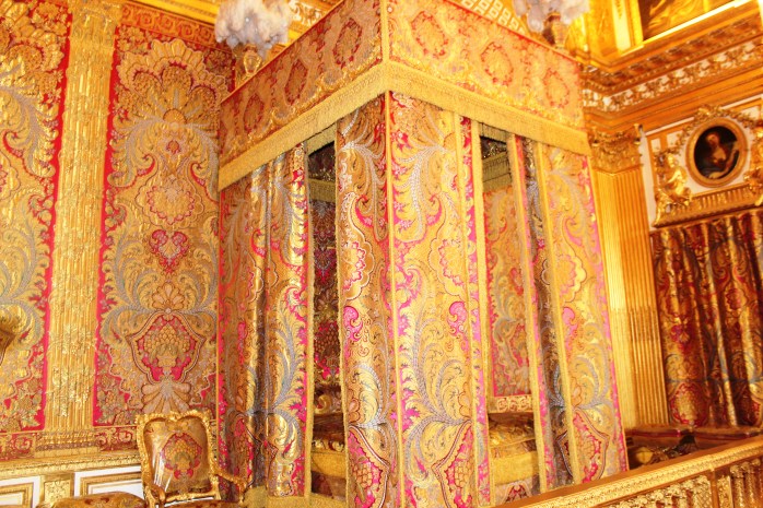 King's Bedroom, which was created by Louis XIV and he lived here until his death in 1715