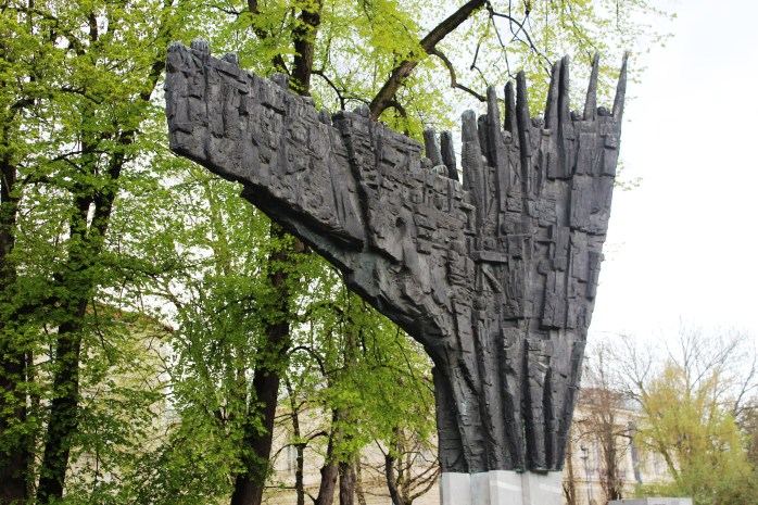 One of the sculptures in Repubic Square