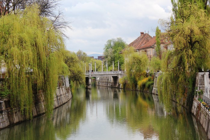 River Ljubljanica flows through the center of town. A picturesque beauty