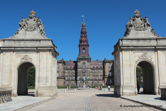 Entering Christiansborg Palace in Copenhagen, Denmark