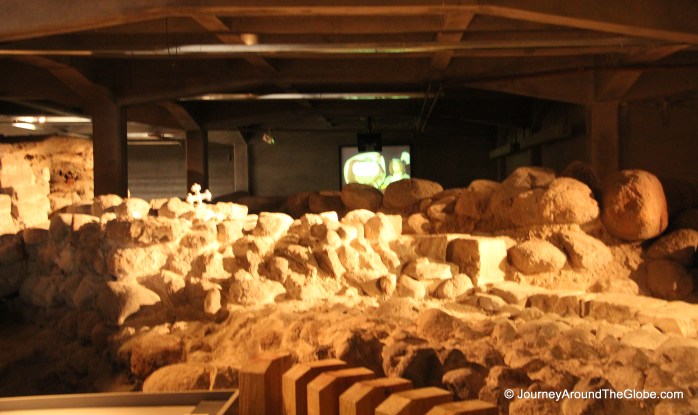 Ruins of previous castles beneath today's Christiansborg Palace, Copenhagen, Denmark