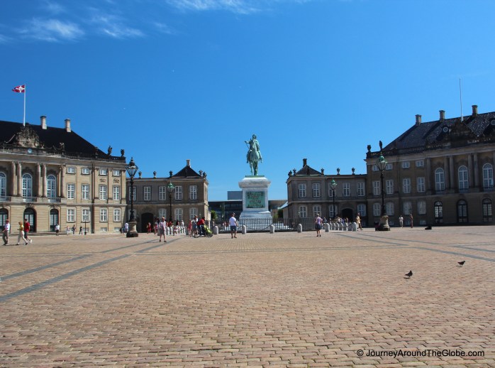 Ameliaborg Palace, the official resident of Danish Royal Family, in Copenhagen, Denmark