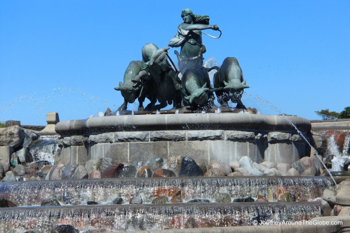 The huge Gefion Fountain in Churchill Park in Copenhagn, Denmark
