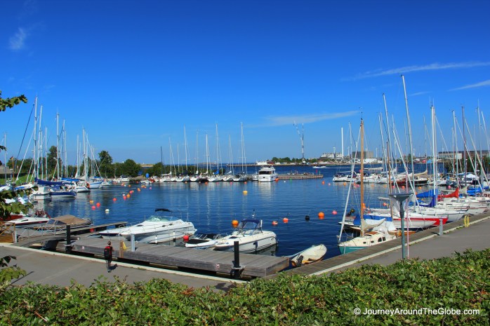 Waterfront as seen from one area of Churchill Park, Copenhagen, Denmark