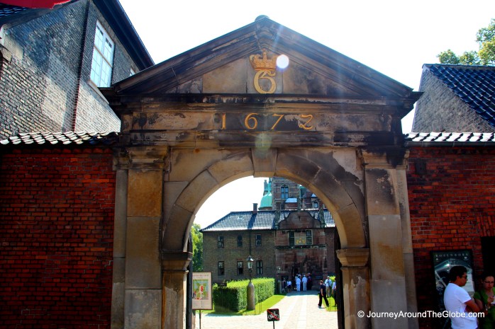 Entering Rosenborg Palace in Copenhagen, Denmark