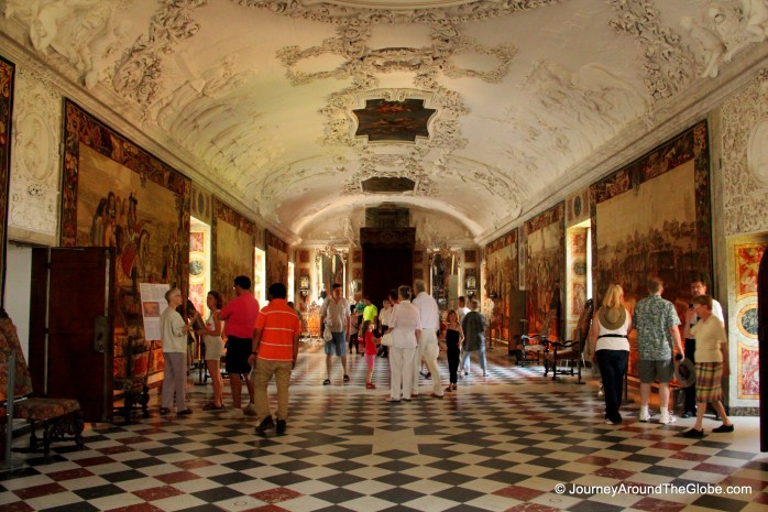 Coronation Hall of Rosenborg Palace in Copenhagen, Denmark
