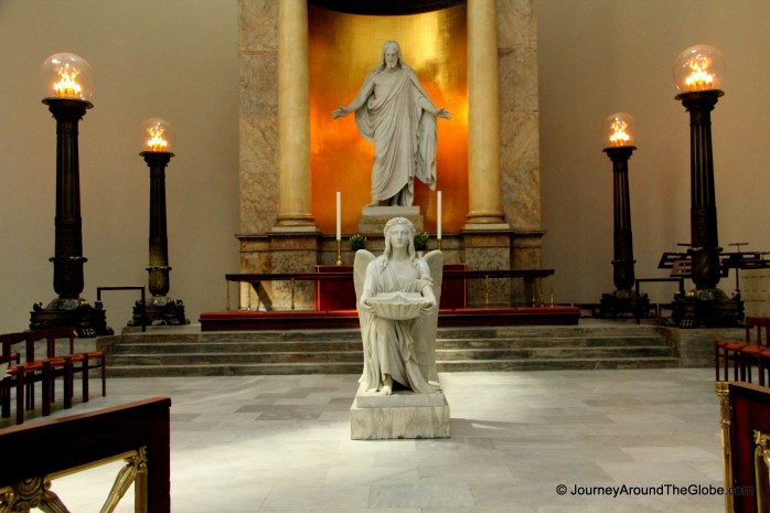 Love the ambience of the altar of Church of Our Lady in Copenhagen, Denmark