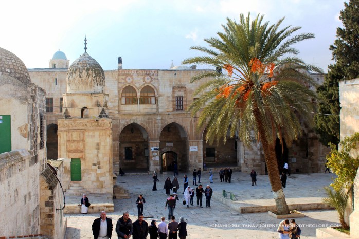 A portion of Temple Mount, right in front of Dome of the Rock