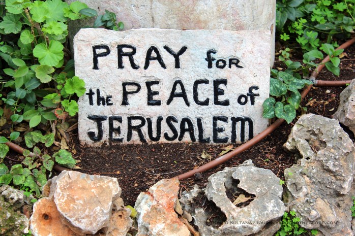 Let's all "Pray for the Peace of Jerusalem" - in Garden Tomb