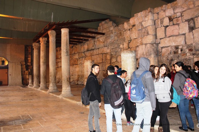 A small of portion of Cardo, which once used to the main street of Jerusalem in the 6th century