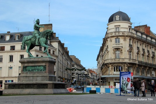 Statue of Joan of Arc in Place du Martroi, Orleans, France