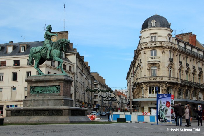 Statue of Joan of Arc in Place du Martroi, Orleans, France