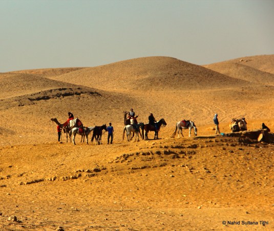 The desert in Giza Necropolis, Egypt