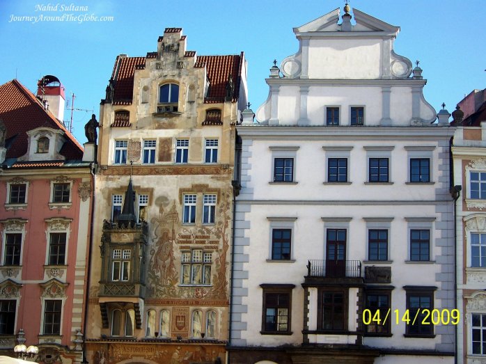 Some Renaissance and Baroque buildings in Old Town Prague