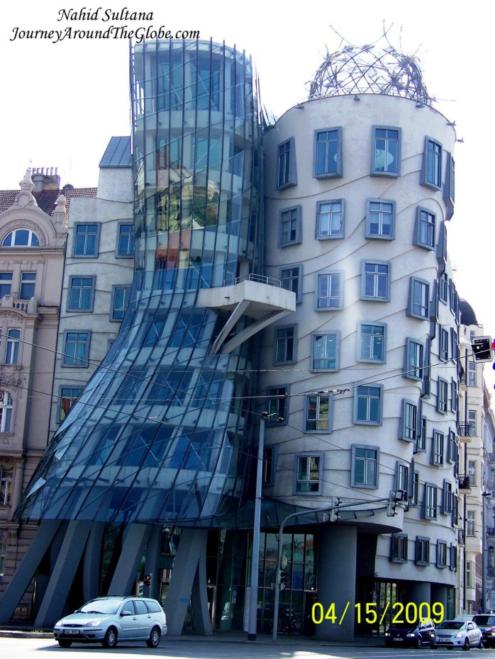 "Fred and Ginger" or "Dancing House" in Prague, Czech Republic