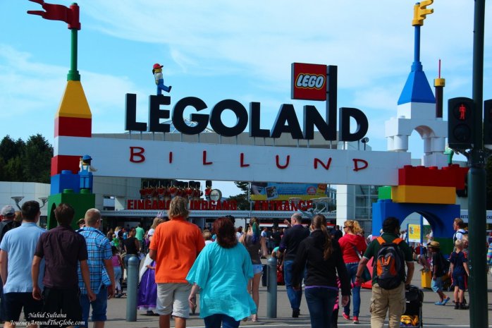 Entering Legoland Billund in Denmark