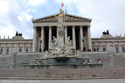 Austrian National Parliament in Vienna, Austria 