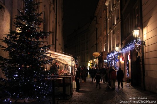 Christmas lighting in Old Town Prague