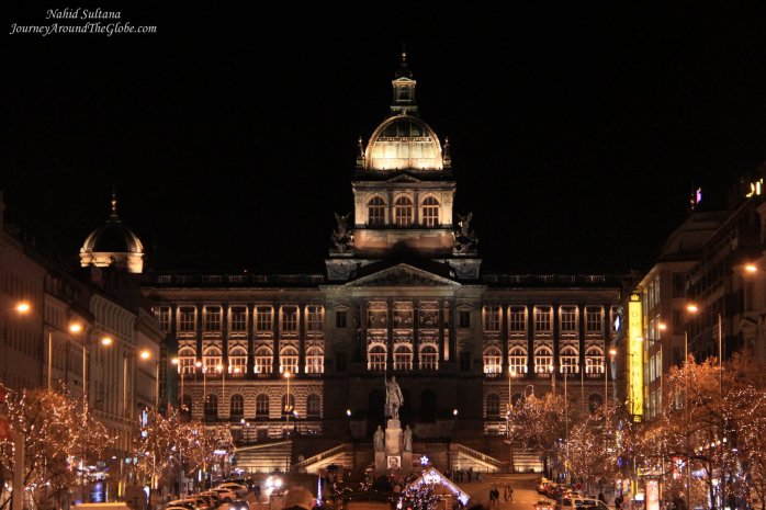 Christmas lighting in Wenceslas Square 