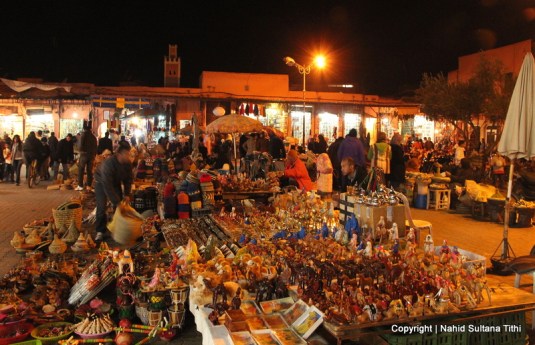 Marrakech souks after dark