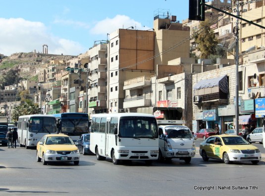 Busy street of Old Amman, Jordan