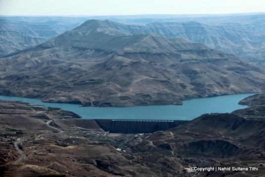 Wadi Mujib and Dam Al Mujib from the view-point