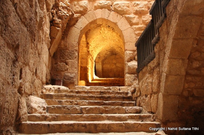 Inside Ajloun Castle (from the 12th century) in Ajloun, Jordan