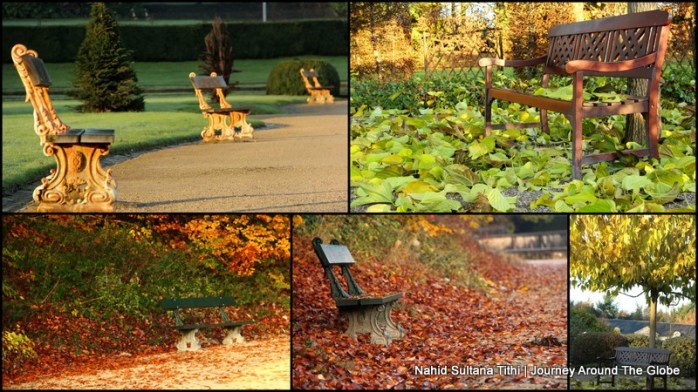 Benches of different parks from all over Europe