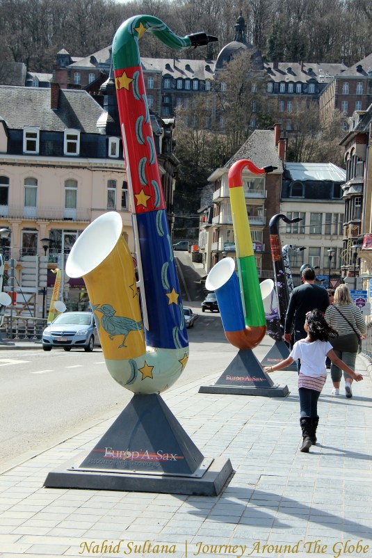 Saxophone bridge in Dinant, Belgium