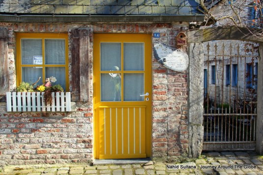 Decorative doors and windows of Durbuy, Belgium