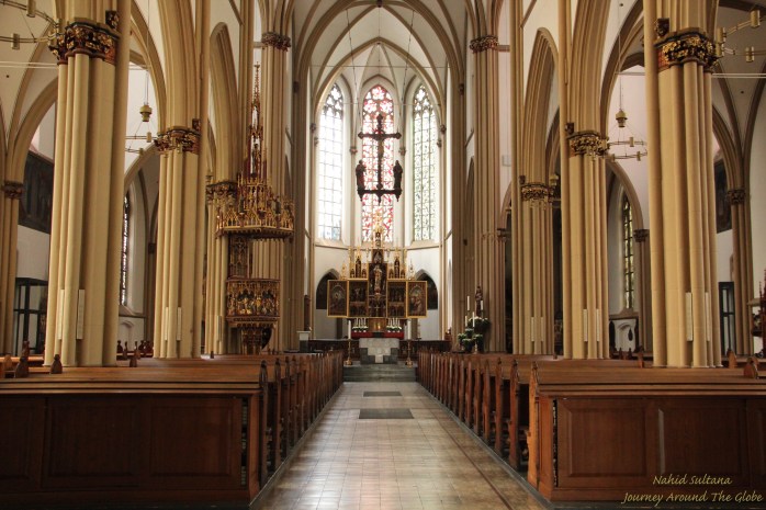 Inside Stiftskirche in Bonn, Germany
