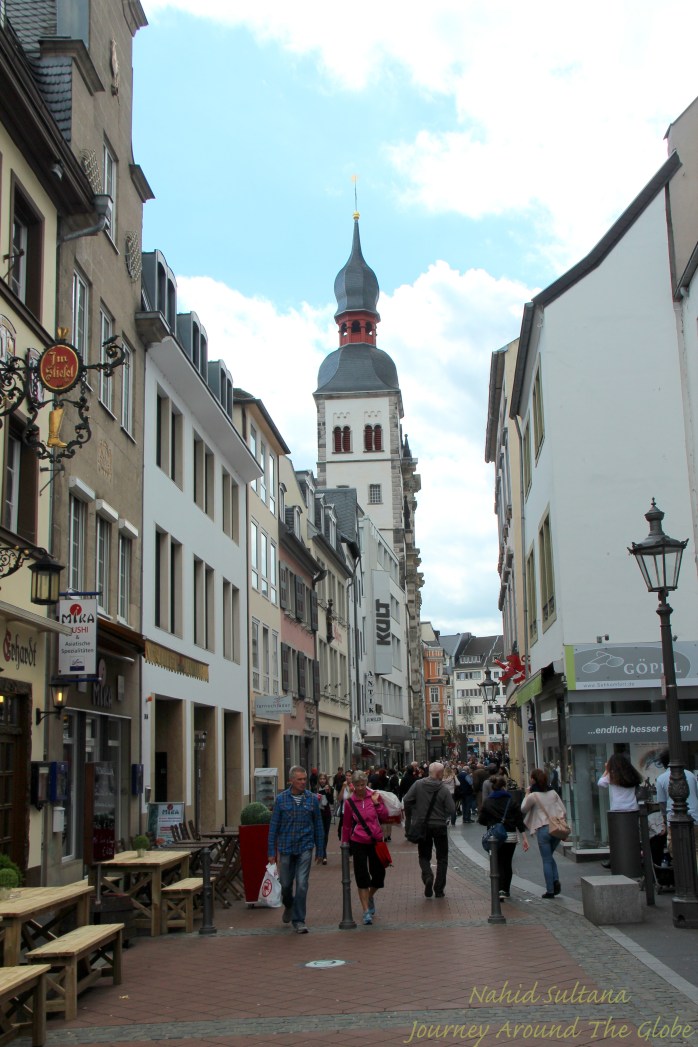 Walking towards city center of Bonn, Germany
