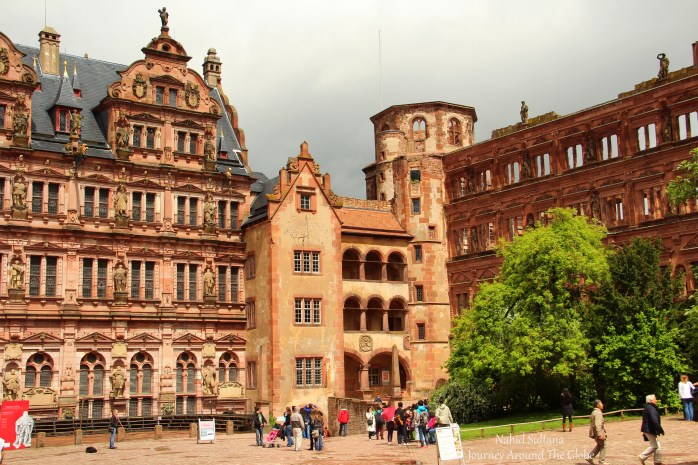 Courtyard of Heidelberg Castle in Germany