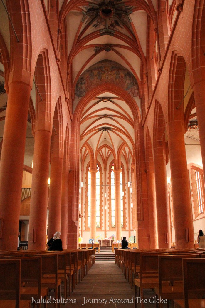 Inside 3)HEILIGGEISTKIRCHE  (Church of the Holy Spirit) in Heidelberg, Germany