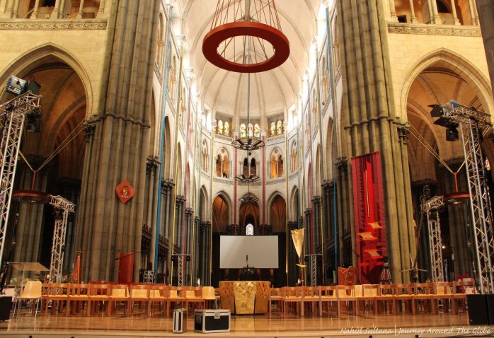 Main altar of Cathedral Notre Dame de la Treille in Lille