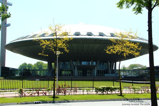 Evoluon - an UFO shaped futuristic building in Eindhoven, The Netherlands