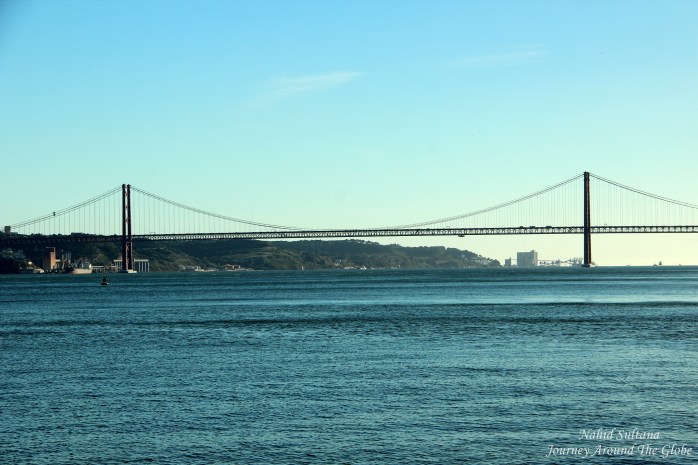 Ponte 25th Avril - a sister bridge of San Francisco Bay Bridge in Lisbon, Portugal