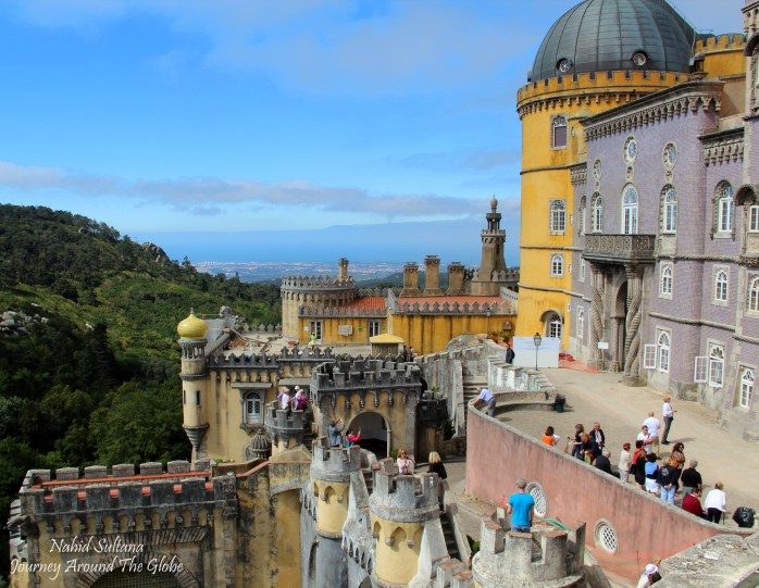 Breathtaking location of Pena Palace in Sintra, Portugal...as we saw it from Queen's terrace