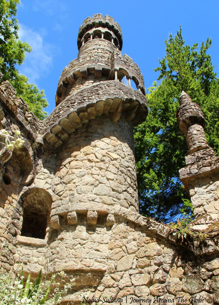 Regaleira Tower in Quinta de Regaleira in Sintra, Portugal