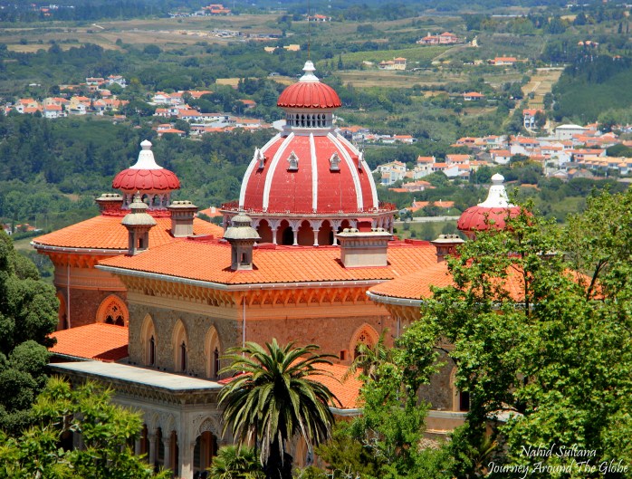 Monserrate Palace on a hill of Sintra in Portugal