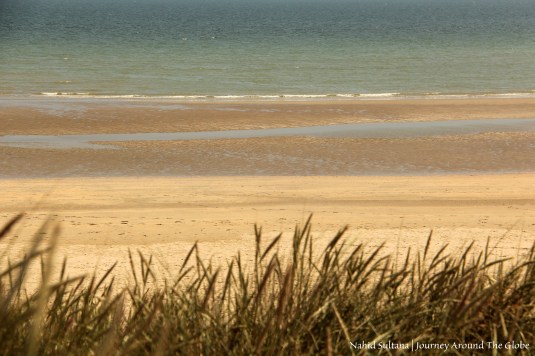 Utah landing beach - an American landing site of D-Day Normandy Battle in Normandy, France