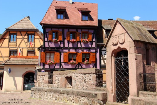 Pont Fortifie from 1514 on Rue du General de Gaulle in Kayserberg, France