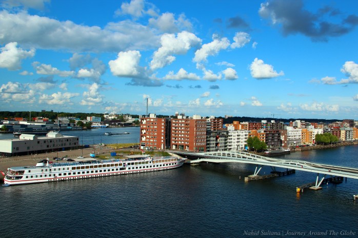 Amsterdam Port, as our ship was leaving the city