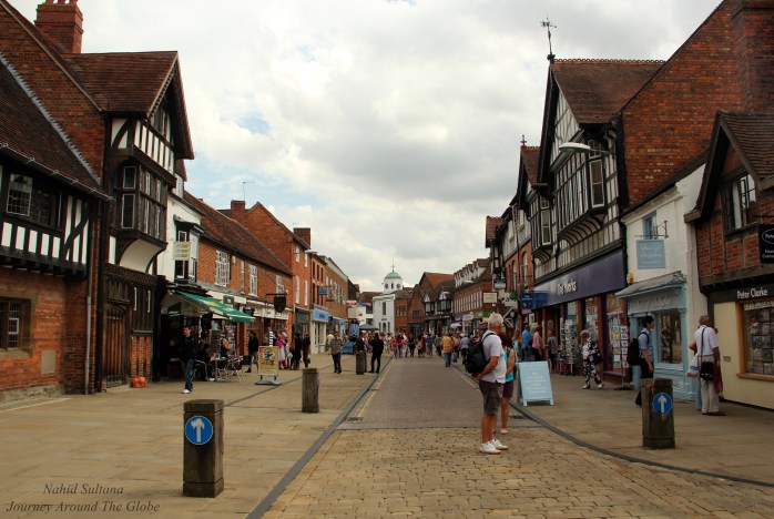 Old town of Stratford-Upon-Avon where the Birthplace of Shakespeare is located in England