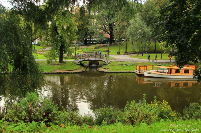Bridge of Love in Esplanade Park of Riga