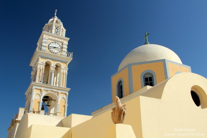 Catholic Cathedral of Saint John the Baptist in Fira, Santorini