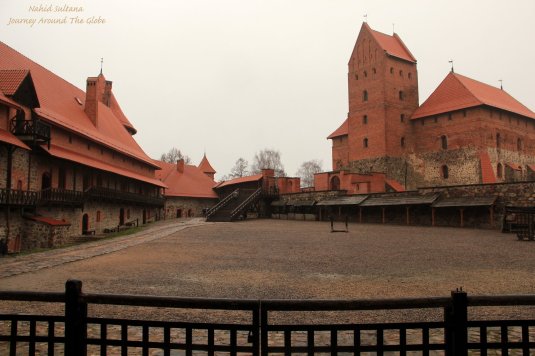 Inside Trakai Island Castle in Lithuania
