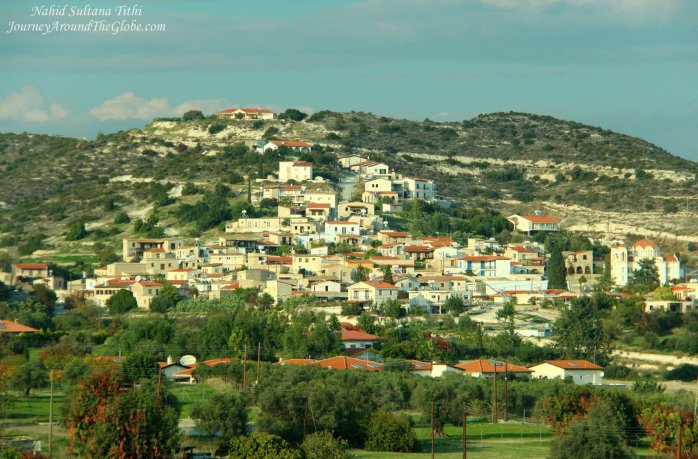 Houses on the mountains in Cyprus